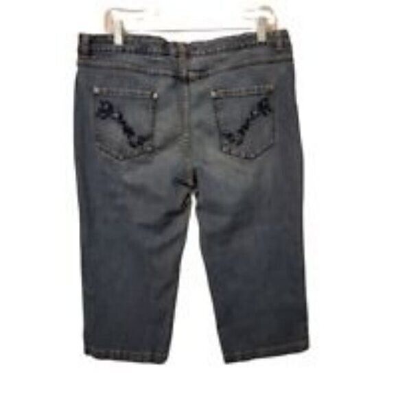 Route 66 Womens Size 13/14 Blue  Solid Crop Jeans - Picture 6 of 10